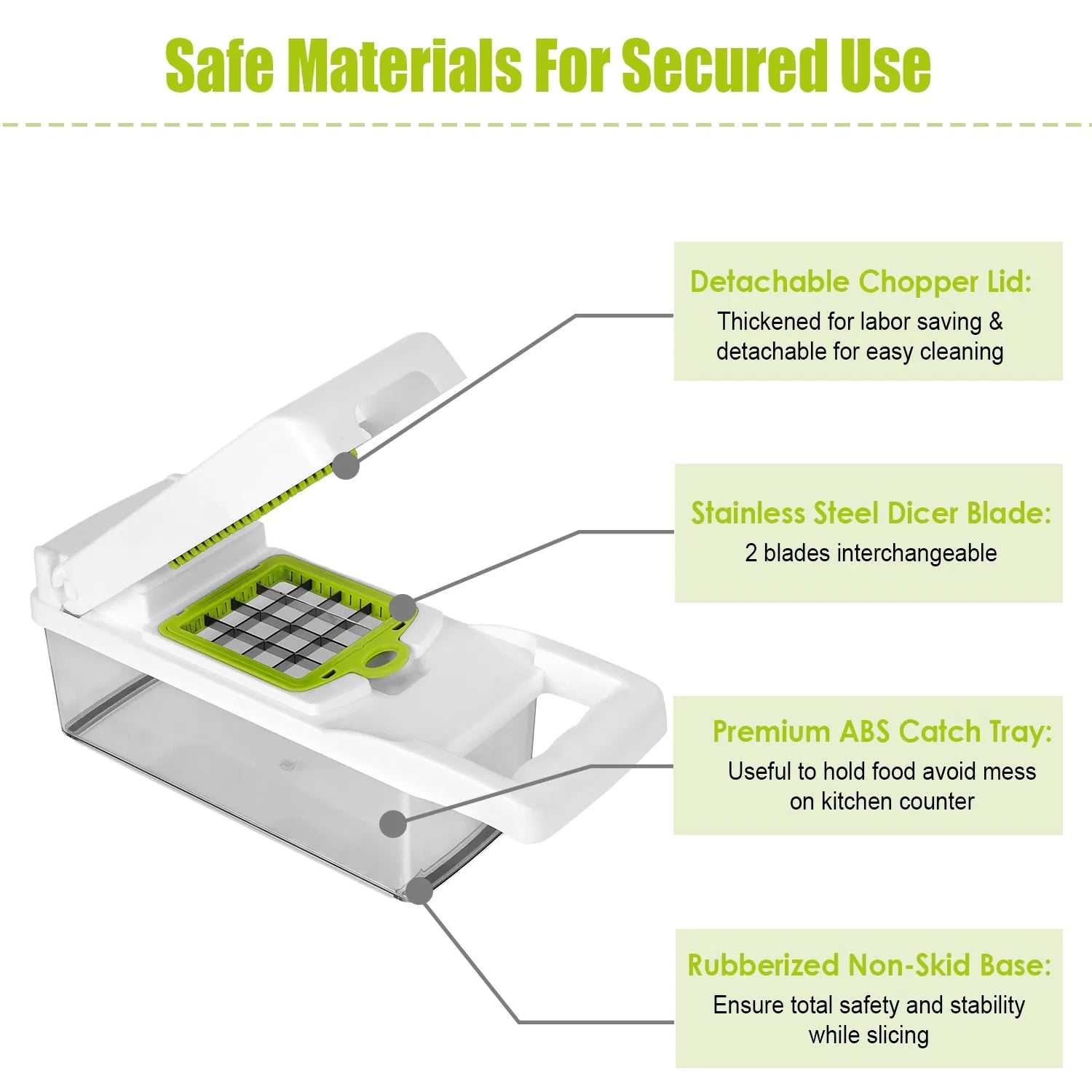 12 In 1 Vegetable Chopper With Container Kitchen Food Slicer Dicer Grater Peeler Egg Separator Hand Protector For Onion Salad Potato GPCT2055Pro